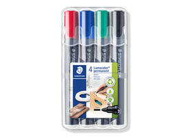 Viltstift Staedtler 356 voor flipover rond 2mm 4 stuks assor