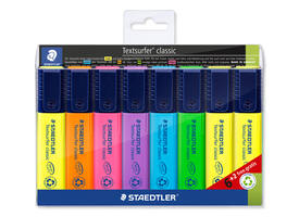Markeerstift Staedtler 364 Textsurfer assorti 6 stuks + 2 geel gratis