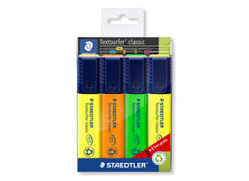 Markeerstift Staedtler 364 Textsurfer assorti 3 stuks + 1 geel gratis