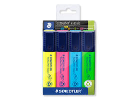 Markeerstift Staedtler 364 Textsurfer assorti 4 stuks