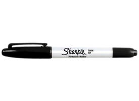 Viltstift Sharpie rond Twin tip ultra fijn & F zwart blister à 1 stuk