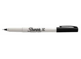 Viltstift Sharpie rond ultra fijn zwart blister à 2 stuks