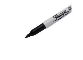 Viltstift Sharpie rond fijn zwart blister à 2 stuks