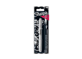 Viltstift Sharpie rond fijn metallic zilver blister à 1 stuk