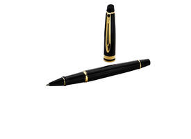 Rollerpen Waterman Expert black lacquer GT fijn