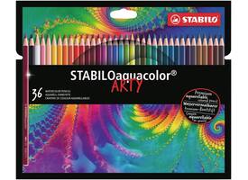 Kleurpotloden STABILO 1636 aquacolor Arty assorti etui à 36 stuks