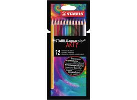 Kleurpotloden STABILO 1624 aquacolor Arty assorti etui à 12 stuks