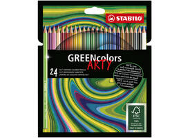 Kleurpotloden STABILO 6019 GREENcolors Arty assorti etui à 24 stuks
