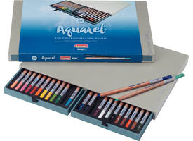 Kleurpotloden Bruynzeel Design met luxe bewaardoos aquarel ass 24st