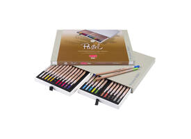 Pastelpotlood Bruynzeel Design met luxe bewaardoos assorti 24 stuks