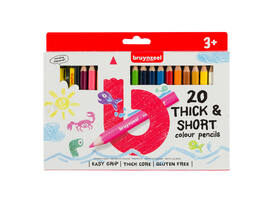 Kleurpotloden Bruynzeel Kids Thick & Short assorti 20 stuks