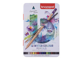 Kleurpotloden Bruynzeel Expression aquarel assorti blik à 12 stuks