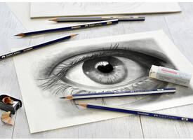 Potlood Faber-Castell 6 hardheden inclusief puntenslijper en gum