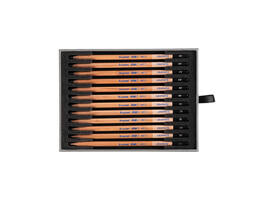 Potlood Bruynzeel Design met luxe bewaardoos 12 hardheden