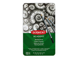 Potlood Derwent Academy 6B5H assorti hardheden blik à 12 stuks