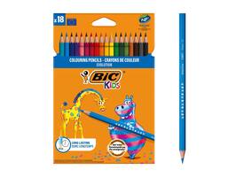 Kleurpotloden BicKids Evolution ecolutions ass blister à 18st