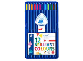 Kleurpotloden Staedtler Ergosoft driekantig 12stuks assorti