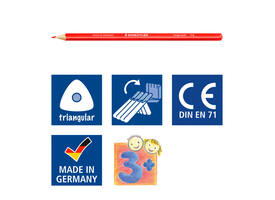 Kleurpotloden Staedtler Ergosoft driekantig 12stuks assorti