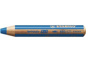 Kleurpotloden STABILO 880 woody 3 in 1 assorti etui à 6 stuks