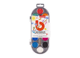 Waterverfset Bruynzeel Kids penseel assorti 12 napjes