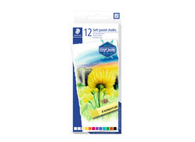 Pastelkrijt Staedtler karat zacht assorti set à 12 stuks