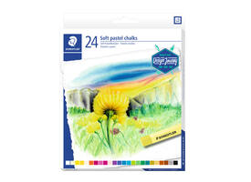 Pastelkrijt Staedtler karat zacht assorti set à 24 stuks