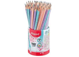 Potlood Maped Black'Peps met gum pot à 72 stuks pastel