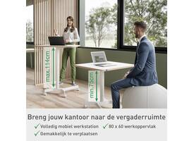 Zit-sta bureau Leitz Ergo compact wielen