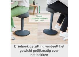 Actieve zitkruk Leitz Ergo met gasveer 47-64cm