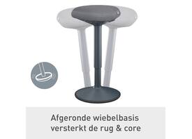 Actieve zit-stakruk Leitz Ergo met gasveer 57-82cm zwart