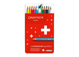 Kleurpotloden Caran d'Ache Swisscolor aquarel 12 stuks assorti