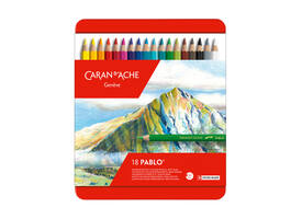 Kleurpotloden Caran d'Ache Pablo assorti blik à 18stuks