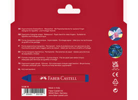 Waskrijt Faber-Castell driehoekig assorti set à 12 stuks