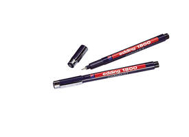 Fineliner edding 1800 0.25mm - 0.35mm - 0.5mm zwart set à 3 stuks