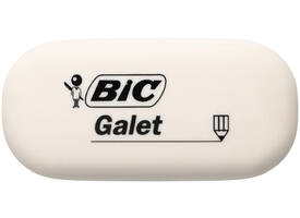 Gum Bic Galet pvc vrij zacht potlood wit blister à 3 stuks