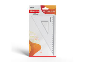 Driehoek Aristo 23620 200mm 30/60graden transparant