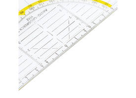 Geodriehoek Aristo 1552 160mm transparant met gele rand