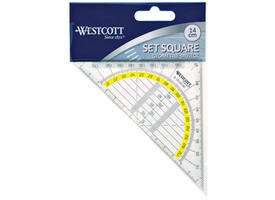 Geodriehoek Westcott 14cm transparant
