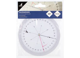 Koershoekmeter Kangaro kunststof 126mm transparant