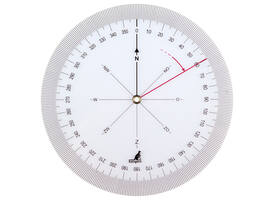 Koershoekmeter Kangaro kunststof 126mm transparant