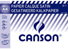 Kalkpapier Canson gesatineerd 12vel 90gr A4 doorschijnend