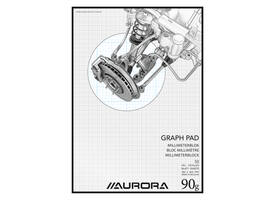 Millimeterblok Aurora A3 50 vel 90 gram blauw