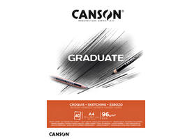 Schetspapier Canson Graduate Sketch 40vel 96gr A4 natuurlijk wit