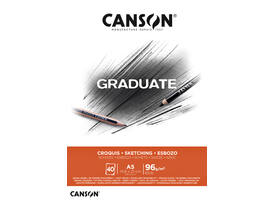Schetspapier Canson Graduate Sketch 40vel 96gr A5 natuurlijk wit