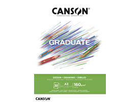 Tekenpapier Canson Graduate Drawing 30vel 160gr A3 helderwit
