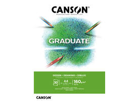 Tekenpapier Canson Graduate Drawing 30vel 160gr A4 helderwit