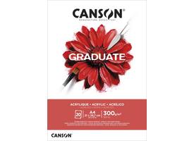 Schilderpapier Canson Graduate Oil & Acrylic 20vel 290gr A4 natuurlijk wit