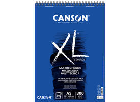 Mixed mediapapier Canson XL Textured Mixed Media 30vel 300gr A3 wit