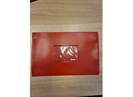 Schooletui 15x26cm met rits skai helder rood