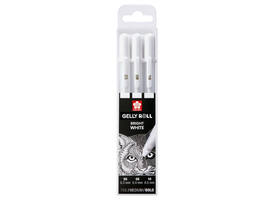 Gelschrijver Sakura Gelly Roll Classic set à 3 breedtes wit